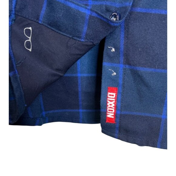 Dixxon Flannel Snap On Form & Function Womens Size XL Blue Plaid Long Sleeve - Picture 2 of 5